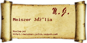 Meiszer Júlia névjegykártya